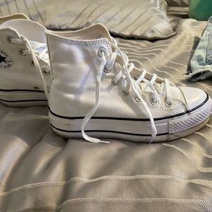 Size 6 platform white converse